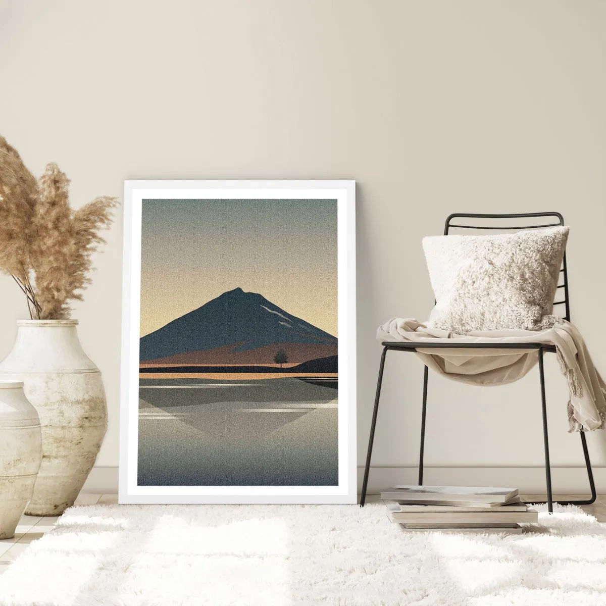 Poster in cornice bianca - Immagine speculare - 30x40 cm