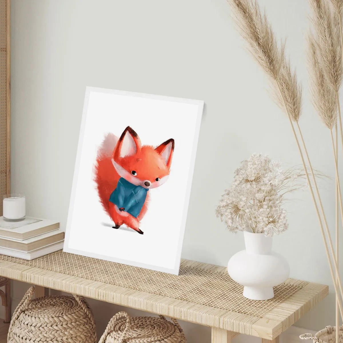 Poster in cornice bianca - Ci sto bene? - 30x40 cm