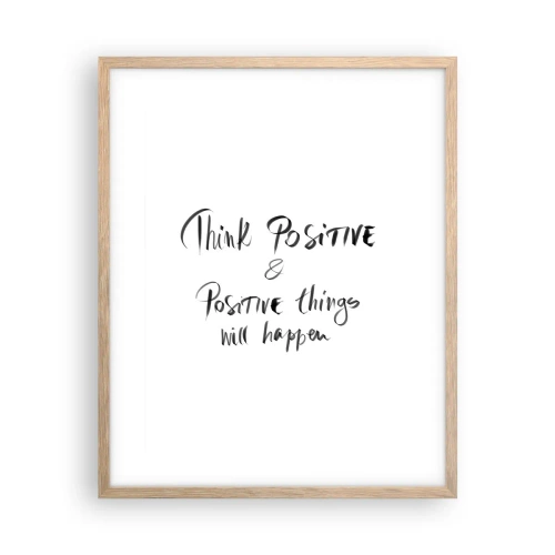 Poster in cornice rovere chiaro - Come vivere? - 40x50 cm