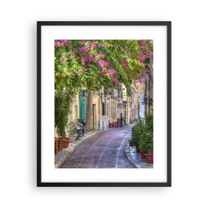 Poster in cornice nera - Angolo fiorito - 40x50 cm