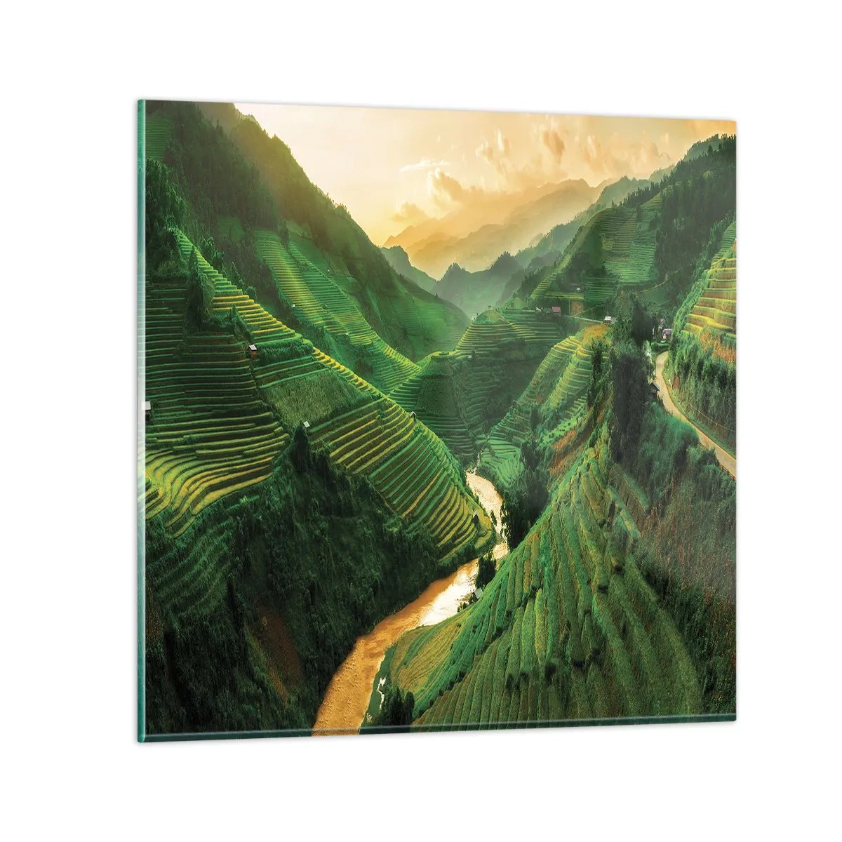 Quadro su vetro - Valle del Vietnam - 30x30 cm