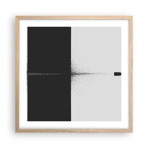 Poster in cornice rovere chiaro - Dritto allo scopo - 50x50 cm