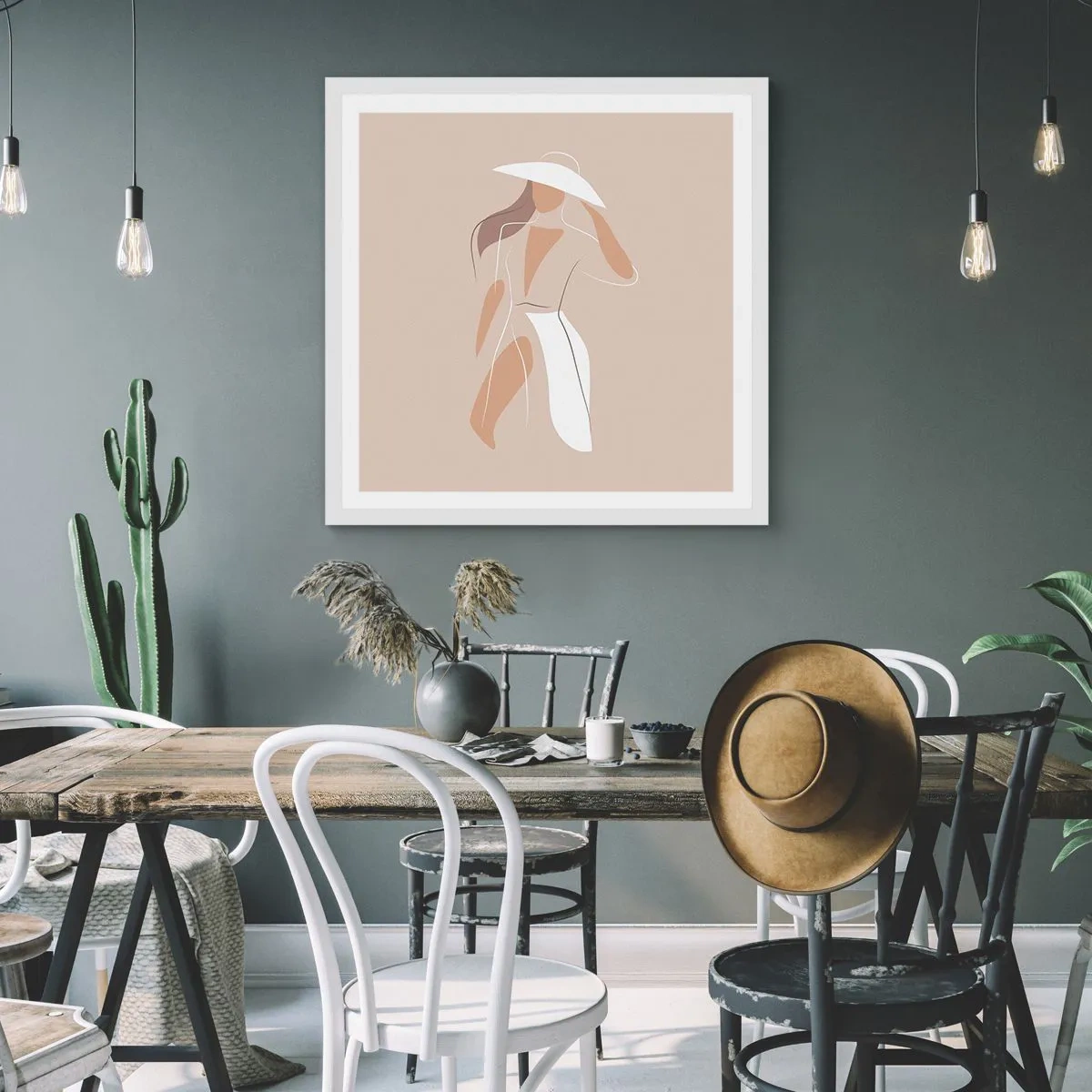 Poster in cornice bianca - La moda è un gioco - 40x40 cm