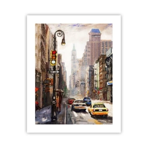 Poster - New York: colorata anche sotto la pioggia - 40x50 cm