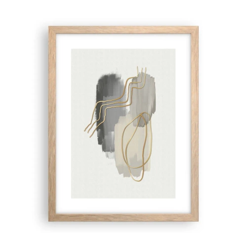 Poster in cornice rovere chiaro - Durata e movimento - 30x40 cm