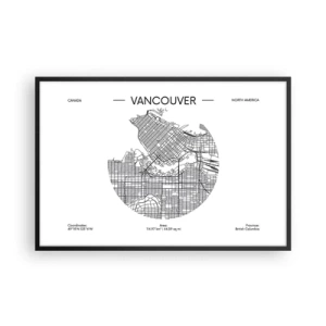 Poster in cornice nera - Anatomia Vancouver - 91x61 cm