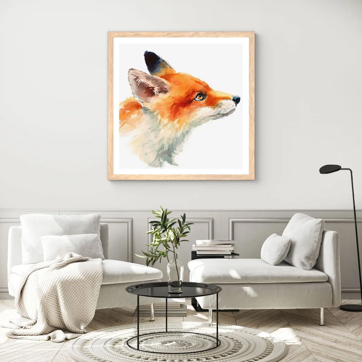 Poster in cornice rovere chiaro - La prudenza non è mai troppa - 60x60 cm