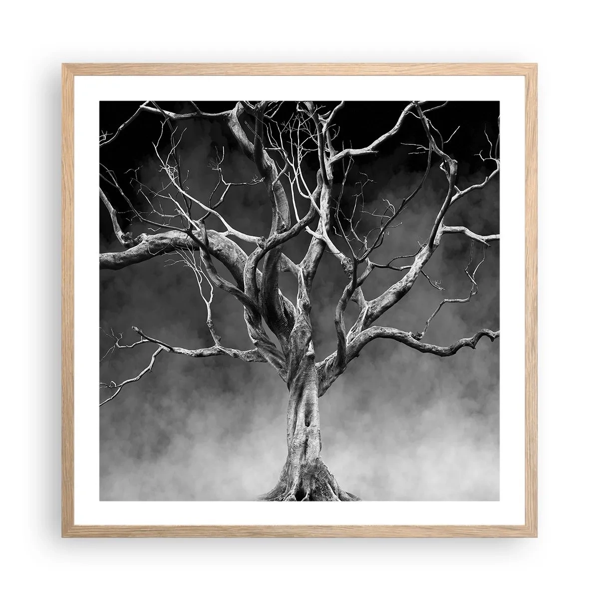 Poster in cornice rovere chiaro - Primordiale e sacro - 60x60 cm