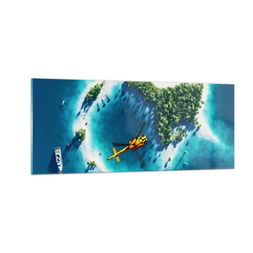 Quadro su vetro - Comprati un'isola - 100x40 cm