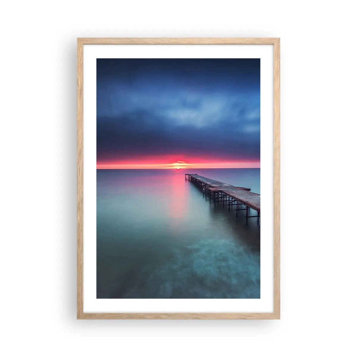 Poster in cornice rovere chiaro - Tra il cielo e la terra - 50x70 cm
