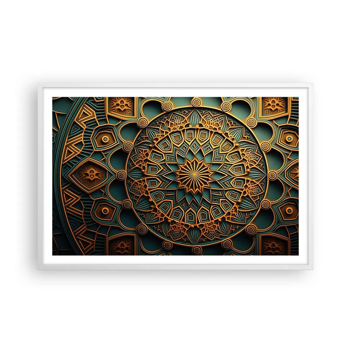 Poster in cornice bianca - Atmosfera araba - 91x61 cm