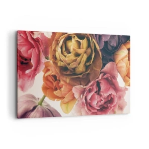 Quadro su tela - Stampe su Tela - Un mazzo di fiori vari dai colori intensi - 120x80cm - La festa della vita - Decorazione murale moderna per soggiorno e camera da letto ARTTOR