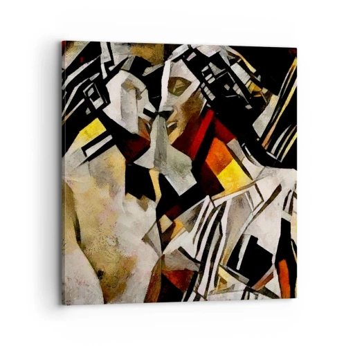 Quadro su tela - Stampe su Tela - Bacio di statue - 70x70 cm
