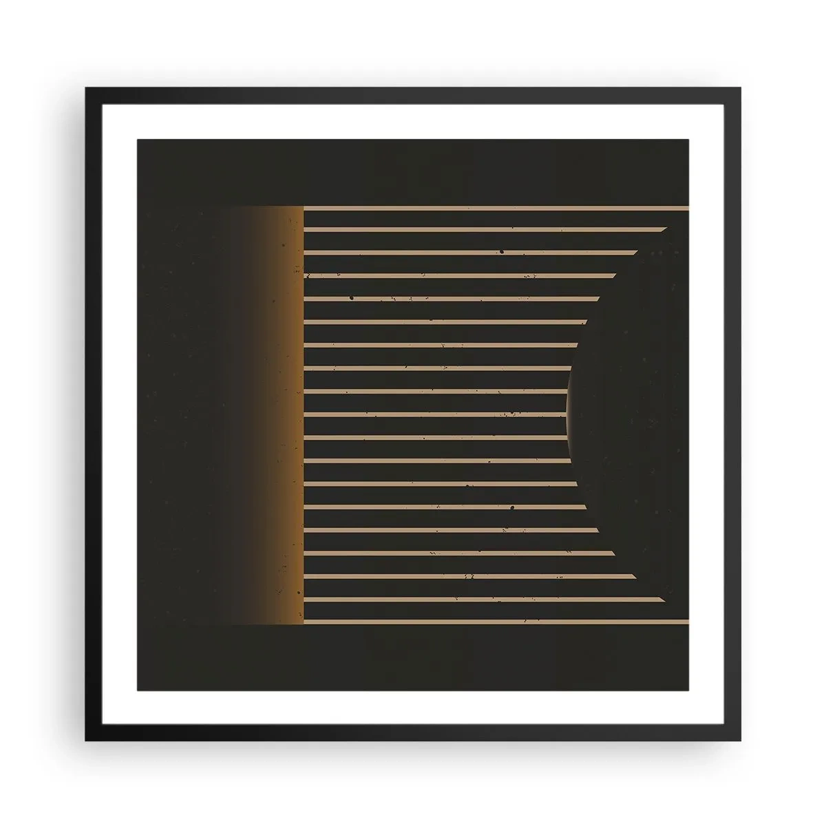 Poster in cornice nera - Esaminare l'oscurità - 60x60 cm