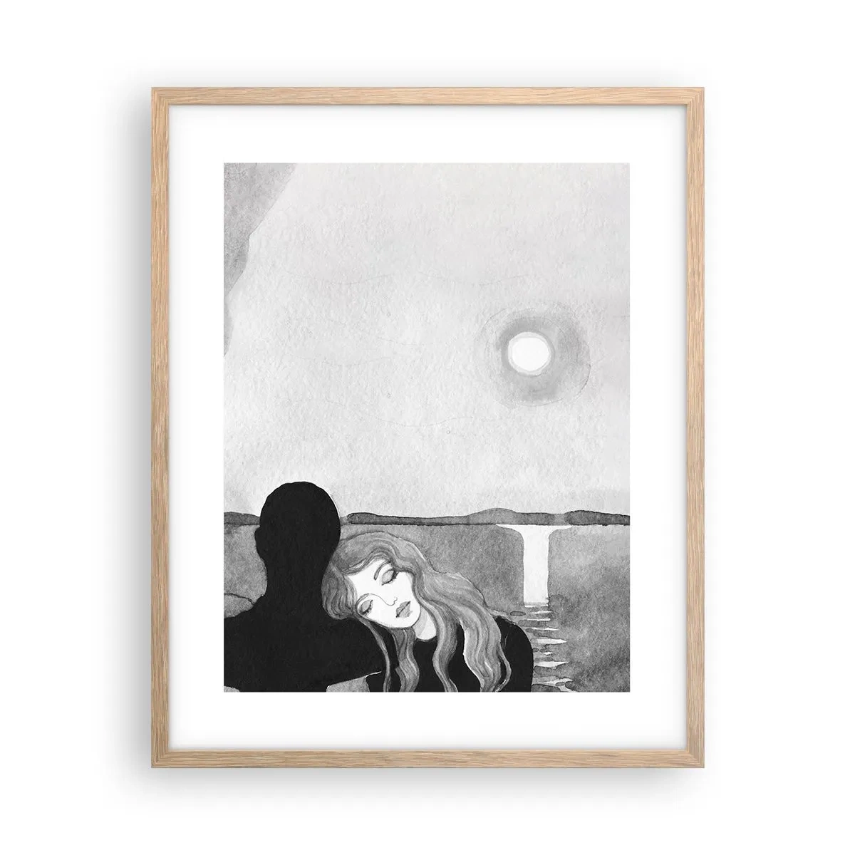 Poster in cornice rovere chiaro - Sempre un mistero - 40x50 cm