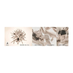 Campione di Fotomurale Premium Canvas - Fiorendo nella danza - Astrazione, Pezzo, Balletto - 100x30 cm