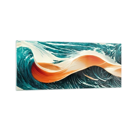 Quadro su vetro - Il sogno del surfista - 100x40 cm