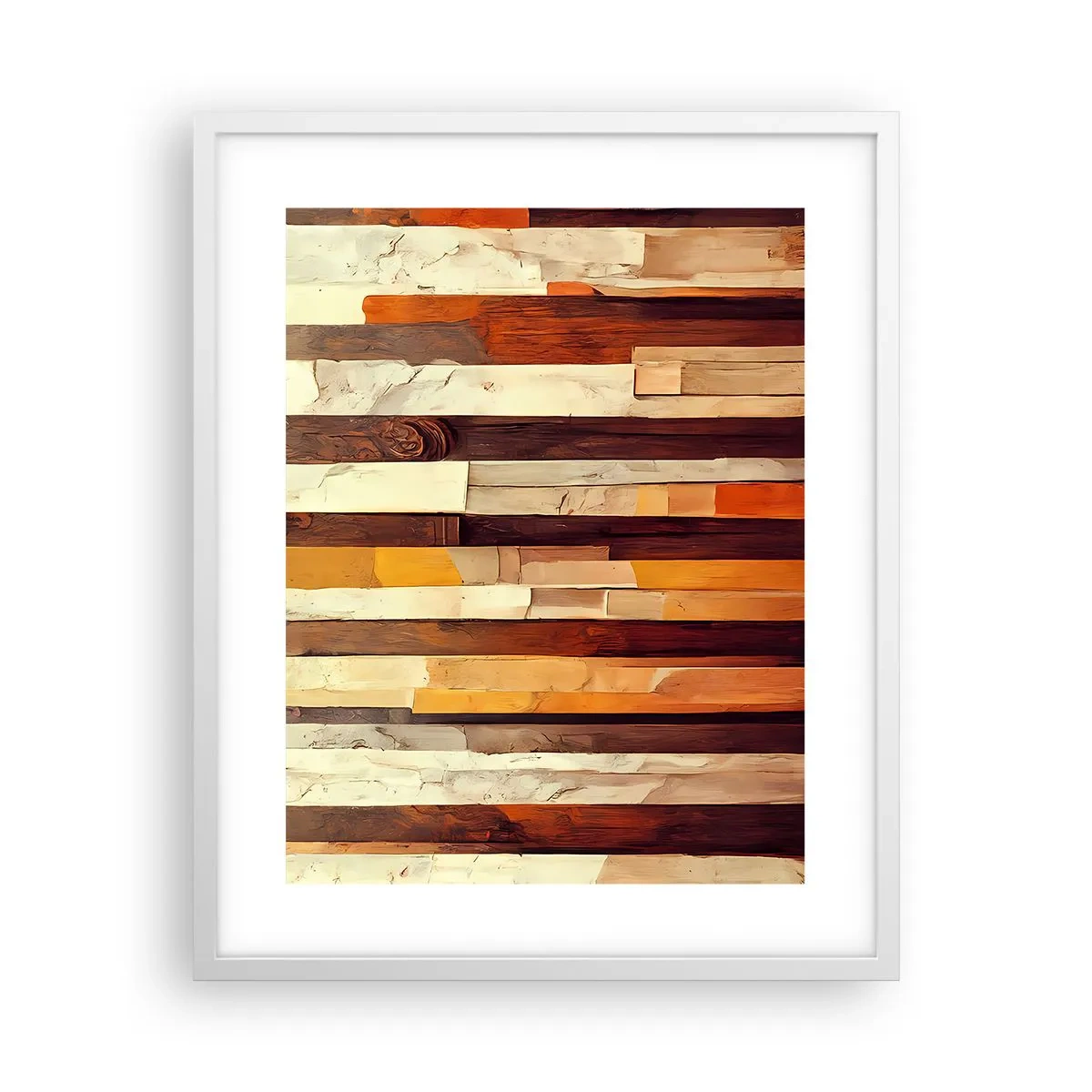 Poster in cornice bianca - L'inno dei legni boschivi - 40x50 cm
