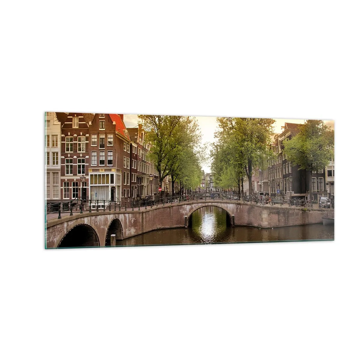 Quadro su vetro - In barca o in bicicletta? - 100x40 cm