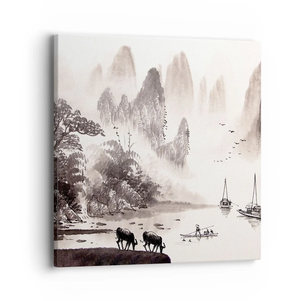 Quadro su tela - Stampe su Tela - L'esotica quotidianità dell'Oriente - 40x40 cm