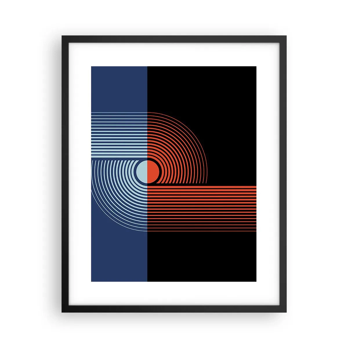 Poster in cornice nera - Nell'abbraccio geometrico - 40x50 cm