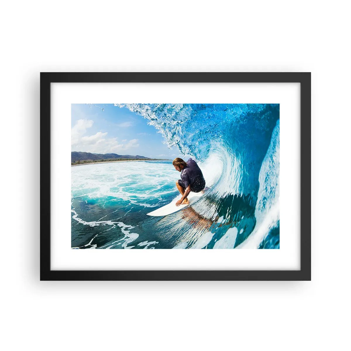 Poster in cornice nera - Ballando con le onde - 40x30 cm