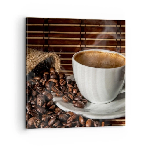 Quadro su tela - Stampe su Tela - Nero del carbone, trasparenza dell'ambra - 70x70 cm