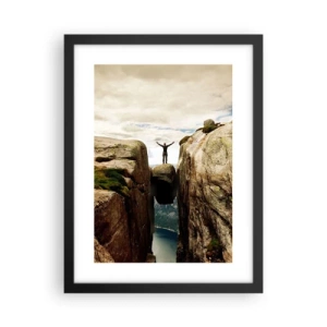 Poster in cornice nera - Come ti senti? - 30x40 cm