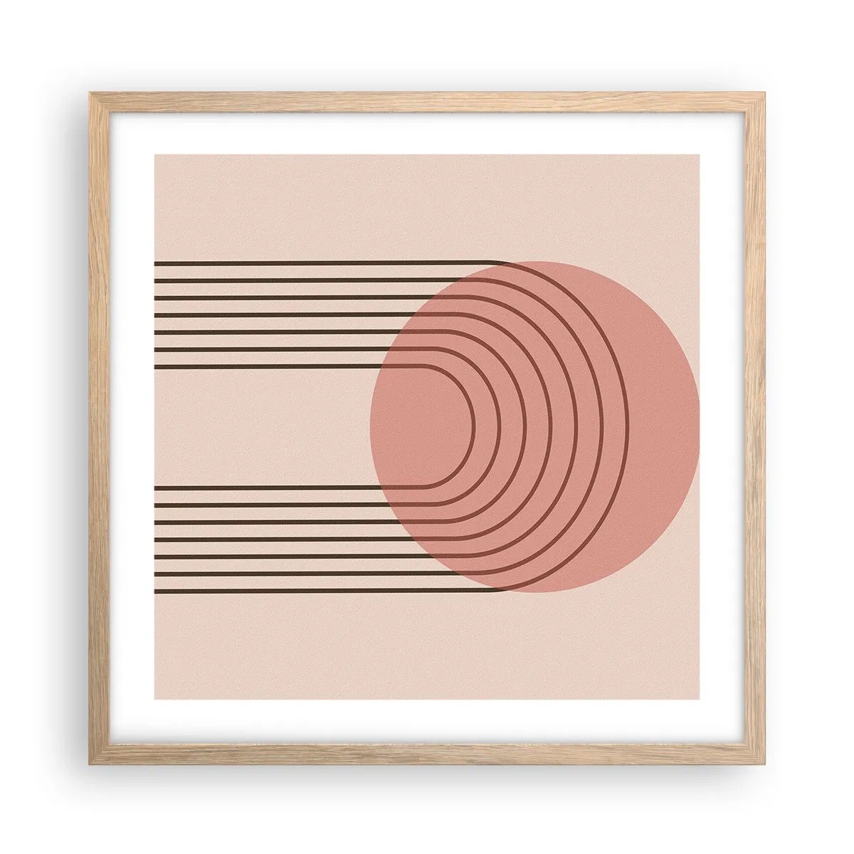 Poster in cornice rovere chiaro - Attrazione irresistibile - 50x50 cm