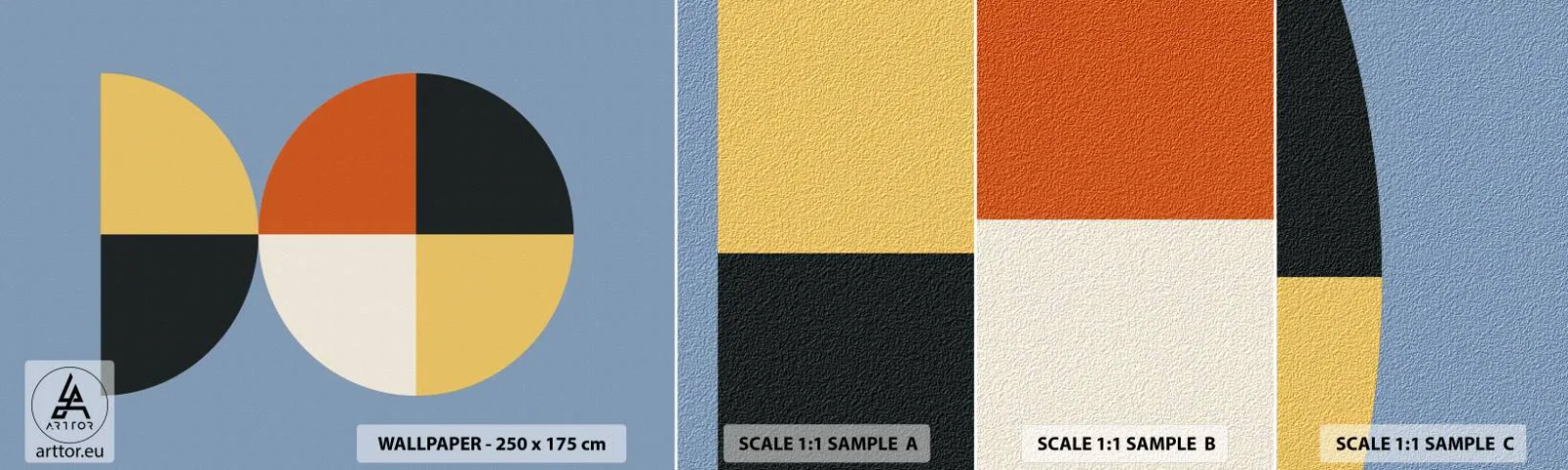 Campione di Fotomurale Adesivo Deluxe Sticker - Guarda e conta - Astrazione, Grafica, Arte Moderna - 100x30 cm