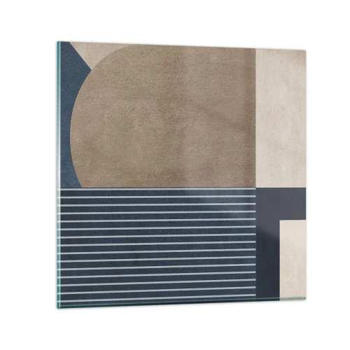 Quadro su vetro - Composizione di semplicità e rotondità - 70x70 cm