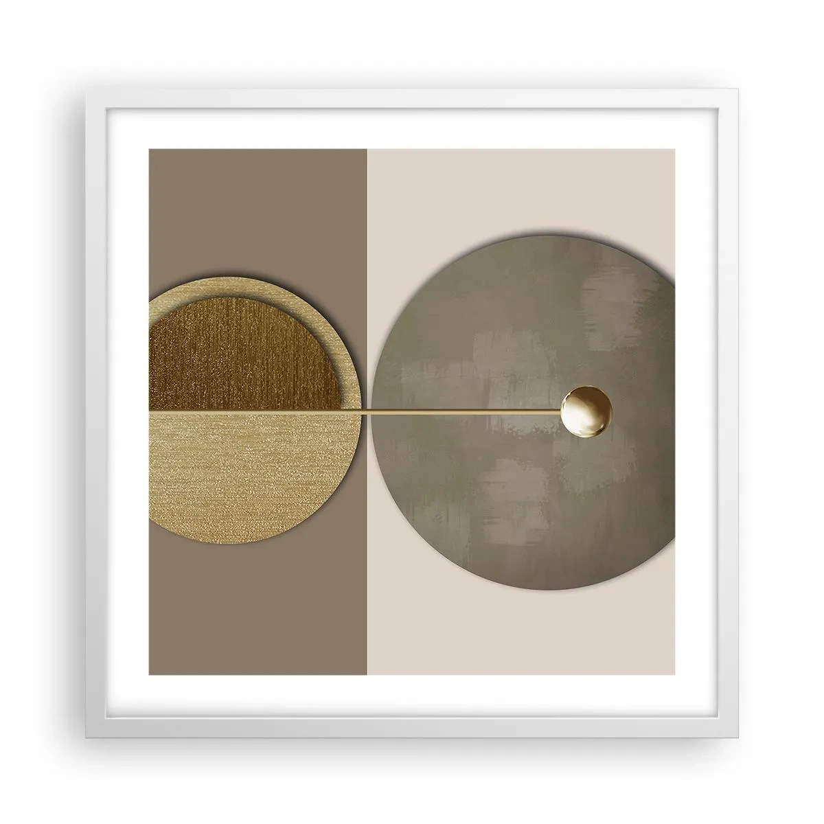 Poster in cornice bianca - Equilibrio perfetto - 50x50 cm