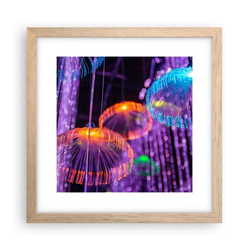 Poster in cornice rovere chiaro - Fontane di luce - 30x30 cm