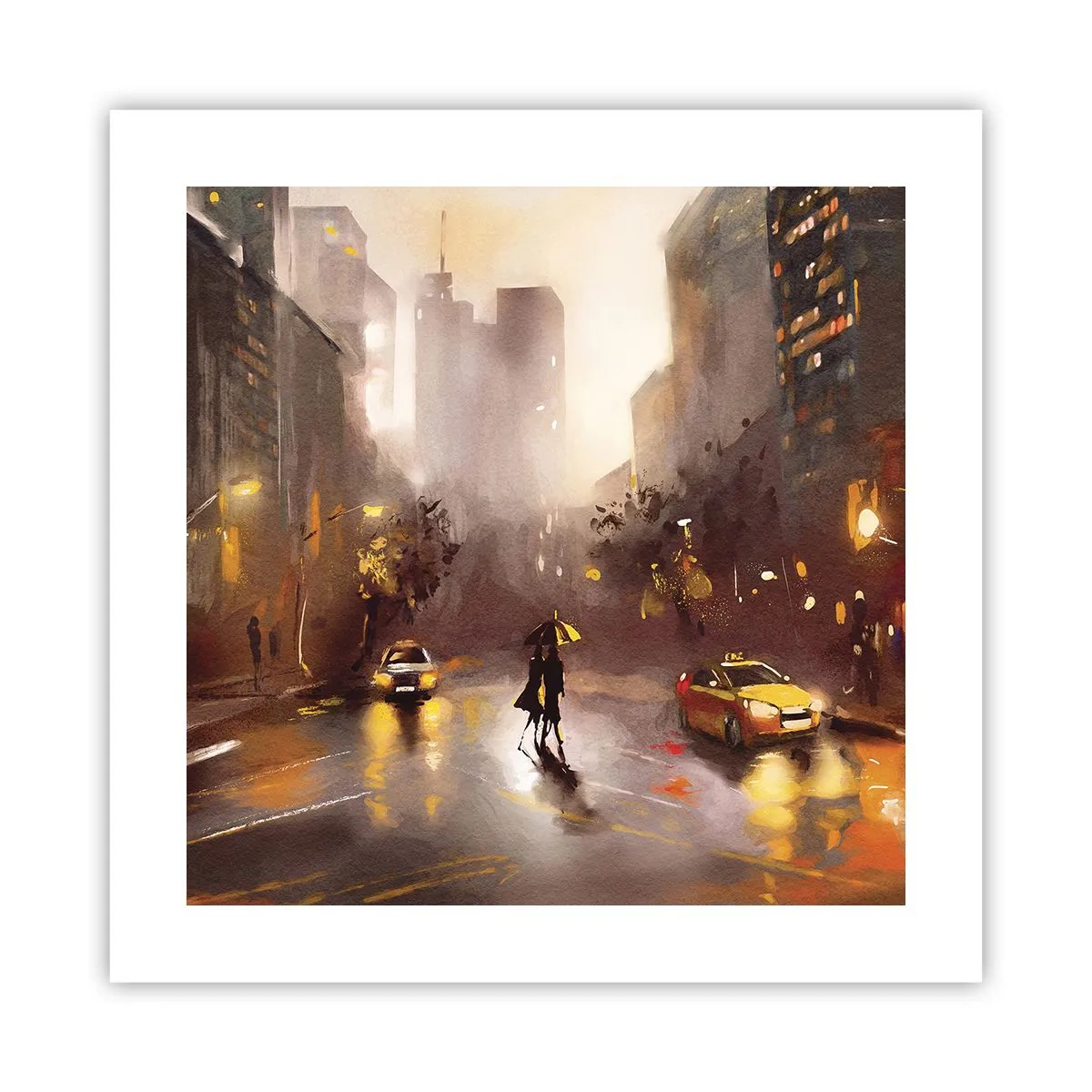 Poster - Nelle luci di New York - 40x40 cm