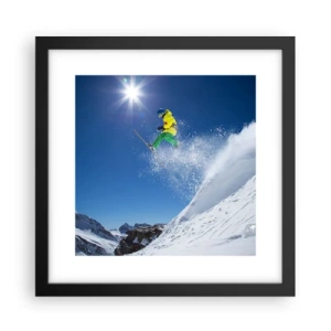 Poster in cornice nera - Ballando con i monti - 30x30 cm