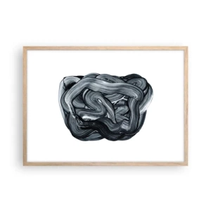 Poster in cornice rovere chiaro - Non è così semplice - 70x50 cm