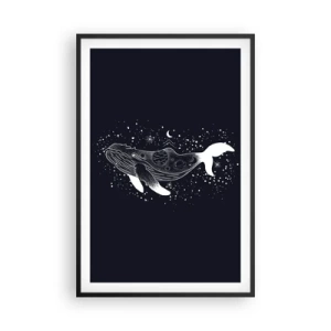 Poster in cornice nera - Nell'oceano dell'universo - 61x91 cm