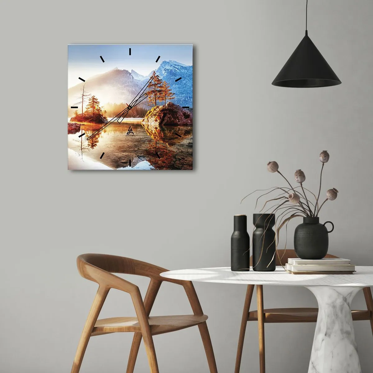 Orologio da parete - Orologio in Vetro - La natura in una nuova luce - 40x40 cm