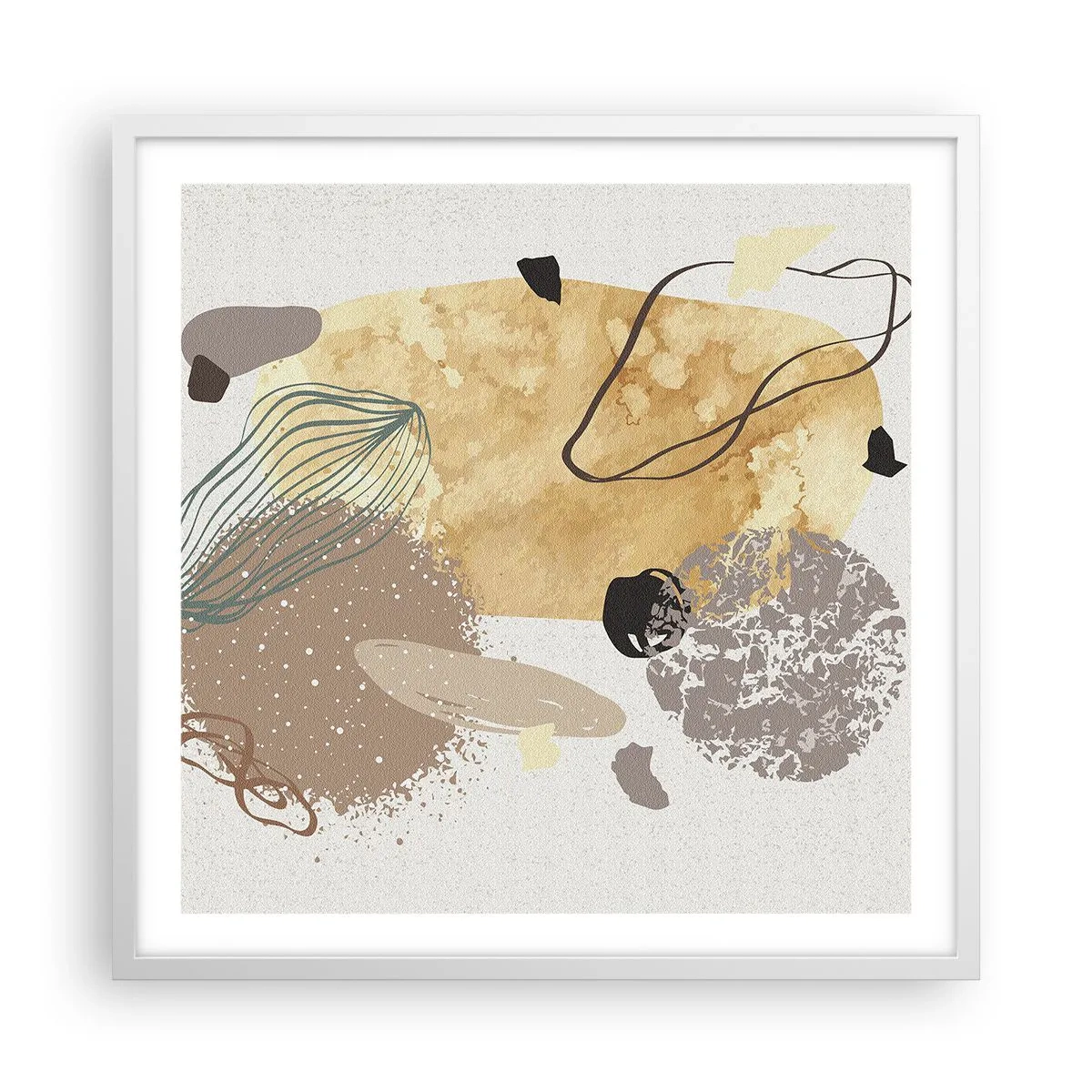 Poster in cornice bianca - Schizzologia applicata - 60x60 cm