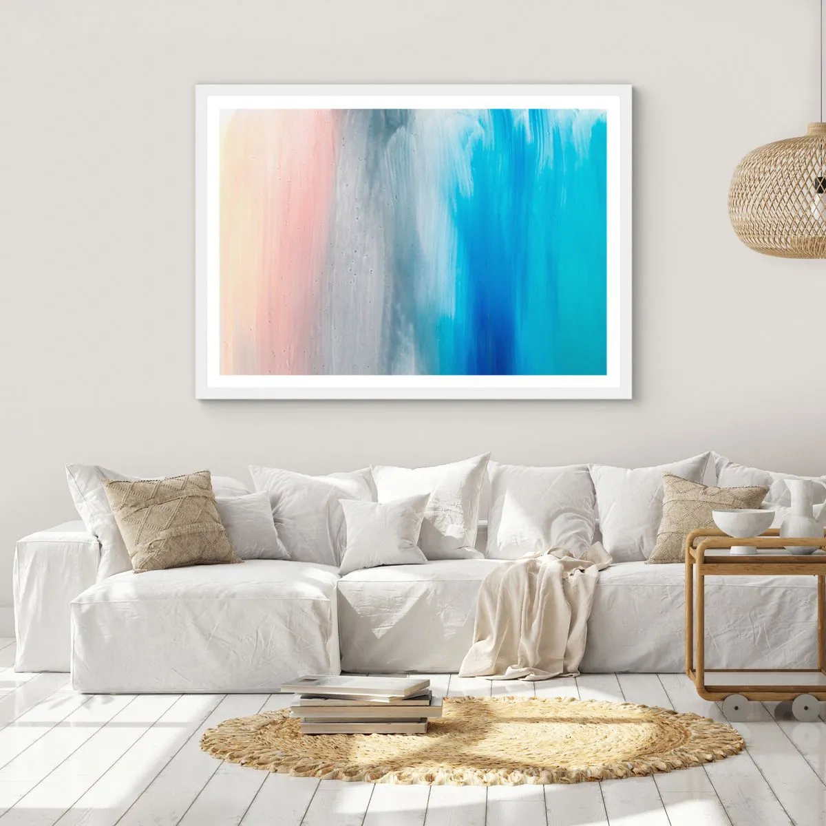 Poster in cornice bianca - Gli elementi: l'aria - 100x70 cm