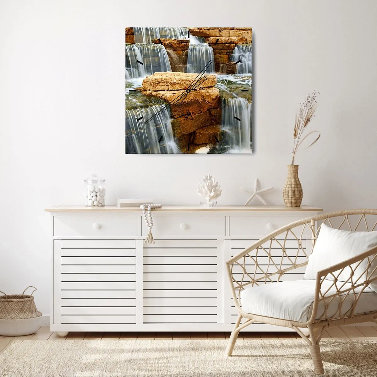 Orologio da parete - Orologio in Vetro - La scala verso il cielo - 40x40 cm