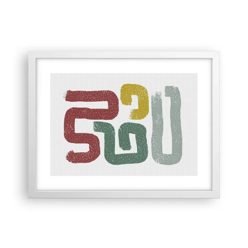 Poster in cornice bianca - In una lingua sconosciuta - 40x30 cm