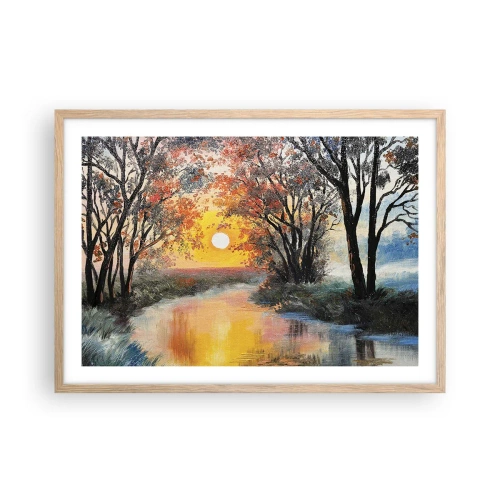 Poster in cornice rovere chiaro - Atmosfera autunnale - 70x50 cm
