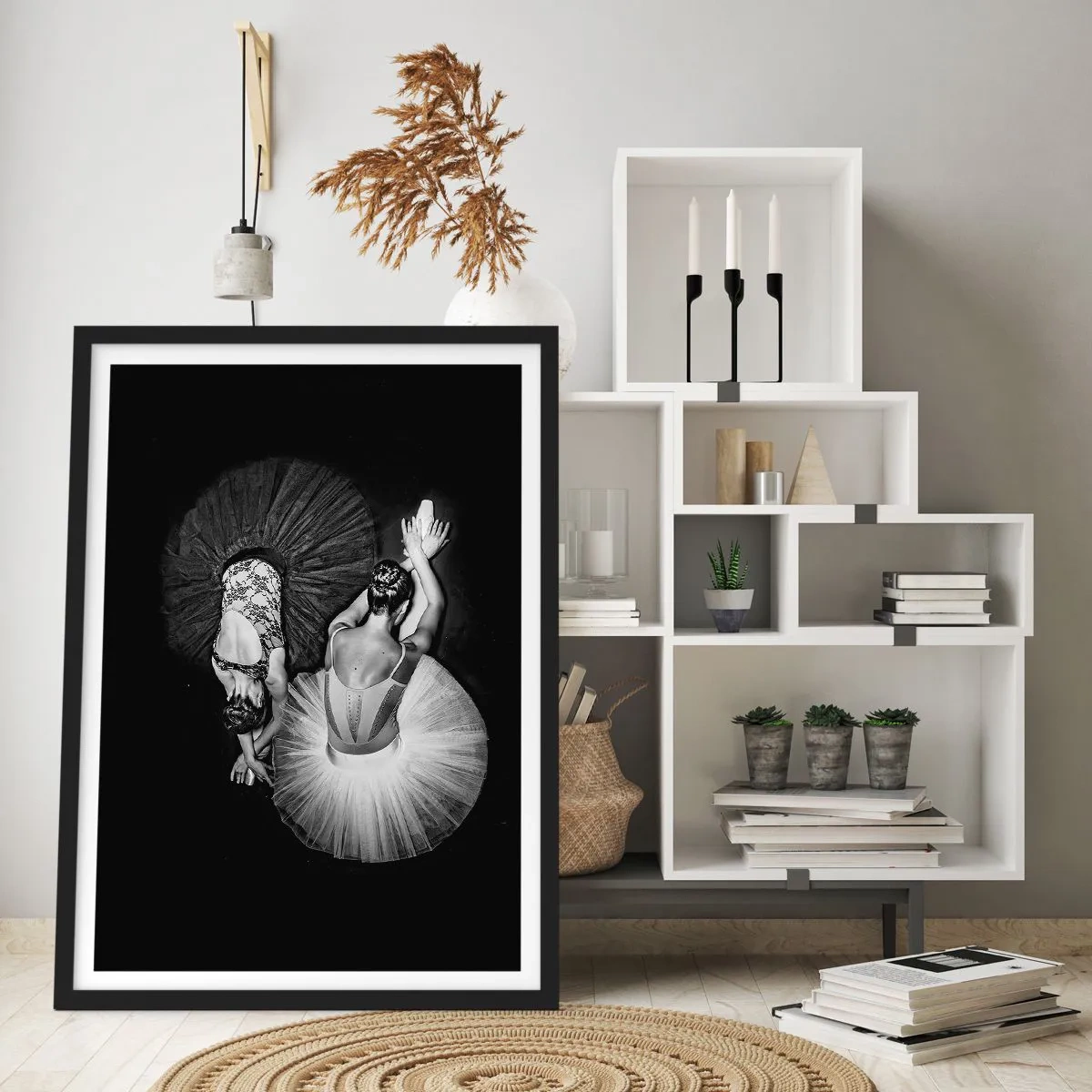 Poster in cornice nera - Yin e yang -  equilibrio ideale - 30x40 cm