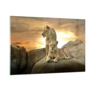 Quadro su vetro - Maestà Reale - 120x80cm - Maestà reale - Decorazione murale moderna per soggiorno e camera da letto ARTTOR