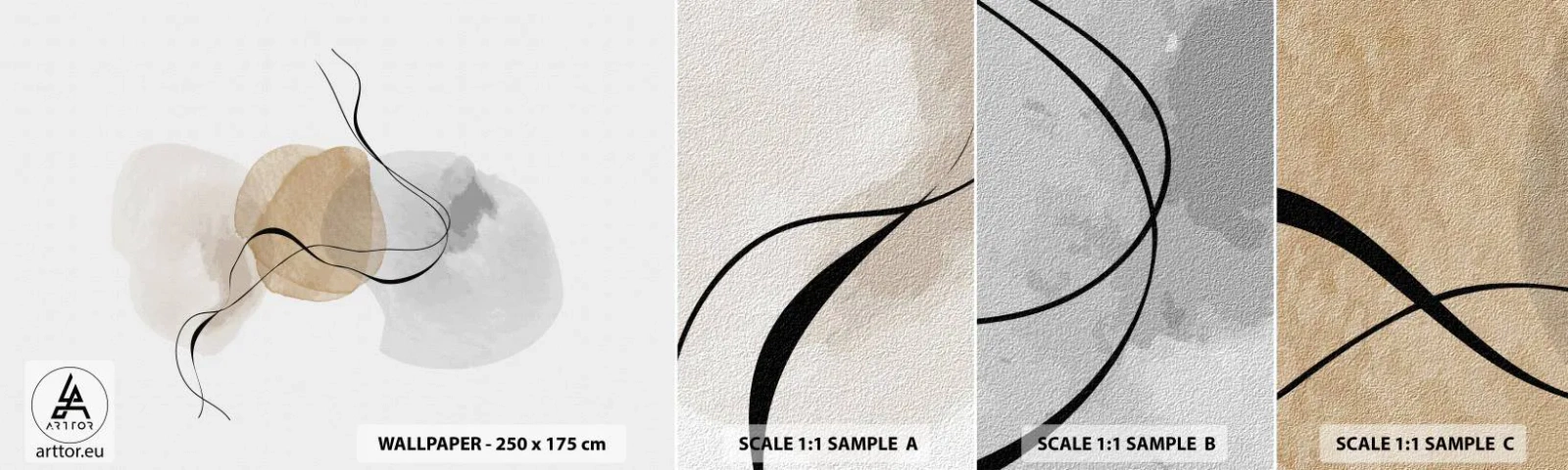 Campione Di Fotomurale Standard Eco - Grani d'aria - Astrazione, Pezzo, Modello moderno - 100x30 cm