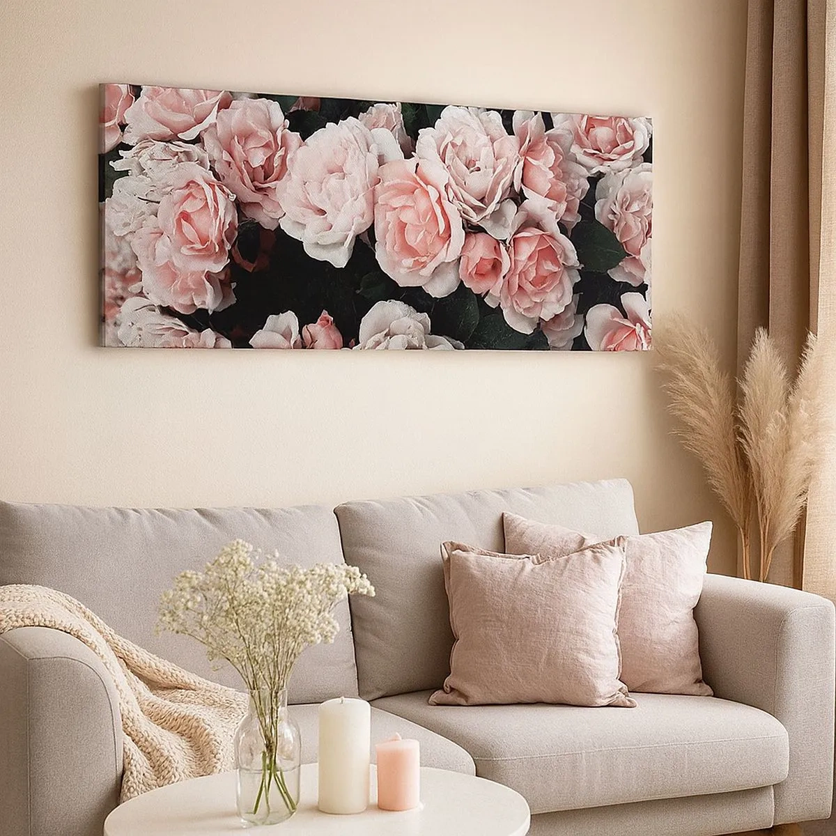 Quadro su tela - Stampe su Tela - Composizione di rose - 100x40 cm