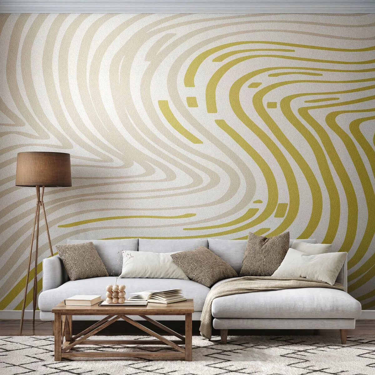 Fotomurali Premium Canvas - Composizione con lieve deflessione - Minimalismo, Pezzo, Luminoso - 250x175 cm
