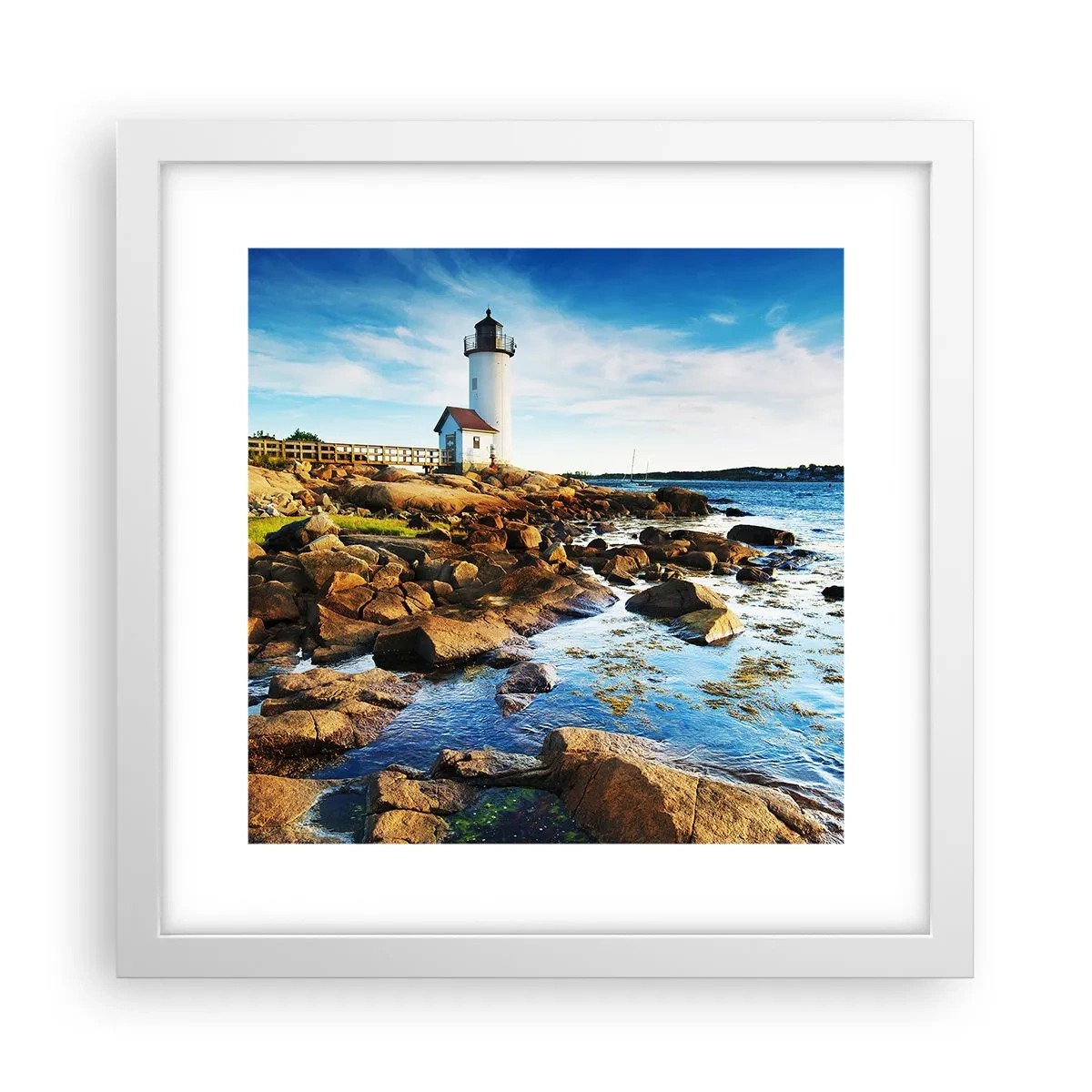 Poster in cornice bianca - Tornate sani e salvi, vi aspetto - 30x30 cm