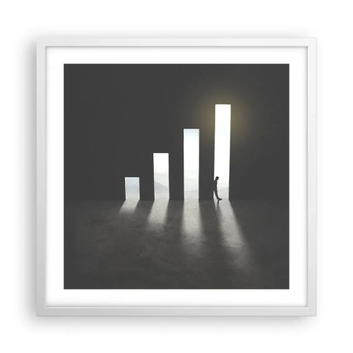 Poster in cornice bianca - Successo - impressione - 50x50 cm